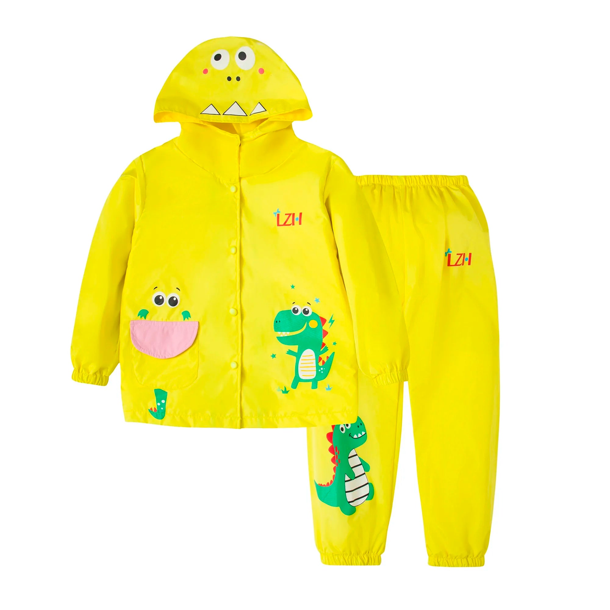 Toddler Girls Clothing New Raincoat+Pants Suits Boys Cartoon Spring Autumn Long Sleeve Tracksuits Waterproof Costume 2 4 6 Years
