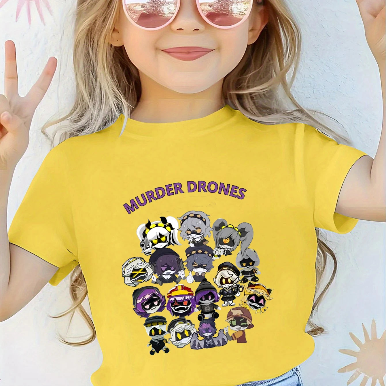 Children's Clothing Murder Drones Uzi And N Graphic T-shirts Boys Girls Summer Casual Short Sleeve Tees Cartoon O-Neck T Shirt