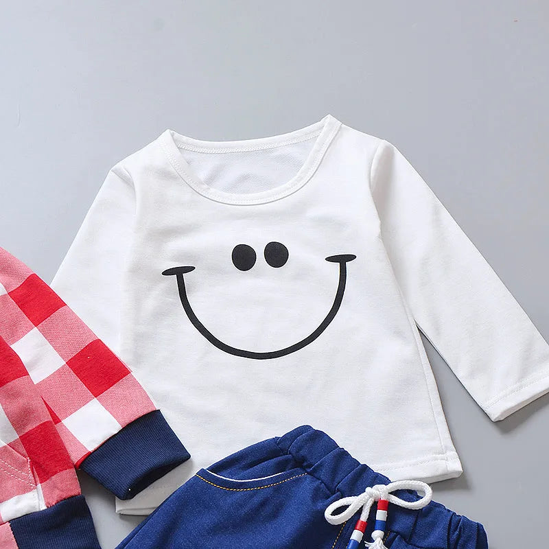 Toddler Baby Boys girl Clothes Set spring autumn corduroy Cartoon Clothing Sets Boys Hoodies Jacket And Pants Kids Suit 0-5Y
