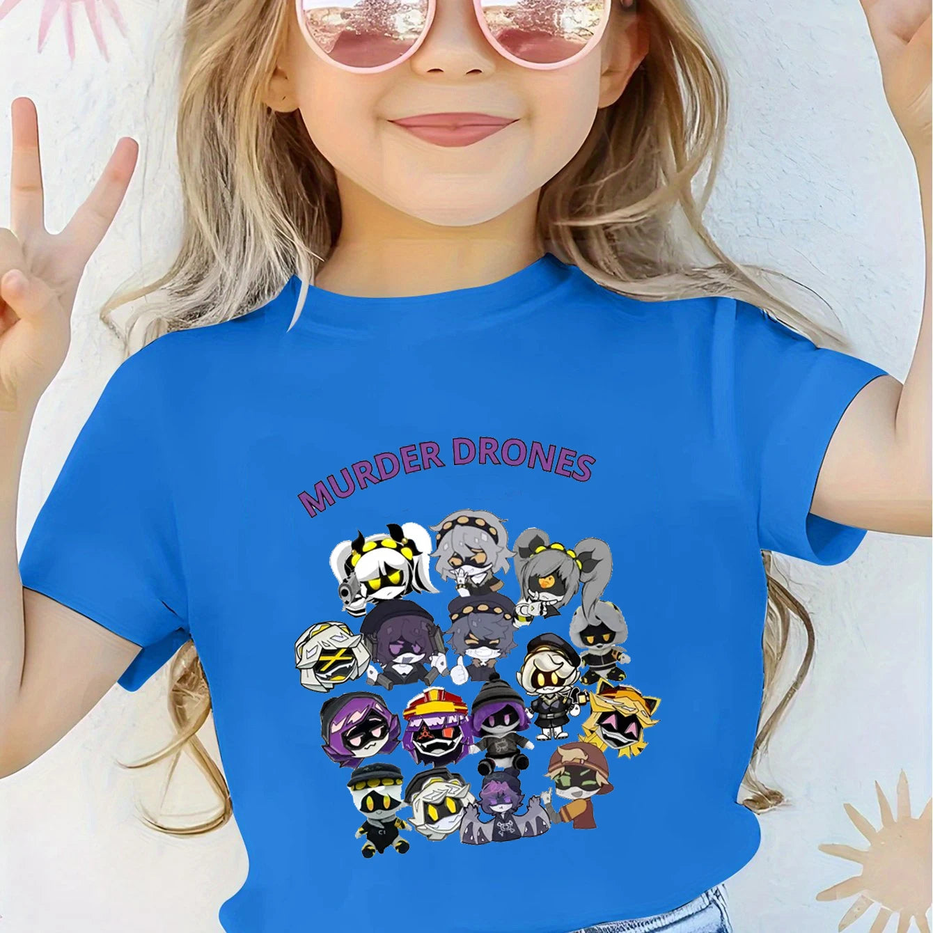 Children's Clothing Murder Drones Uzi And N Graphic T-shirts Boys Girls Summer Casual Short Sleeve Tees Cartoon O-Neck T Shirt