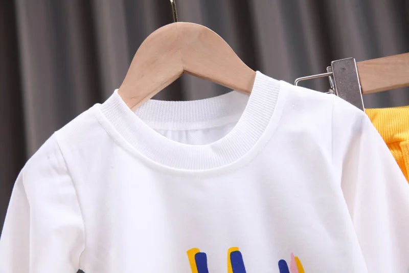 Toddler Baby Boys girl Clothes Set spring autumn corduroy Cartoon Clothing Sets Boys Hoodies Jacket And Pants Kids Suit 0-5Y