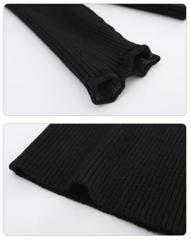 Children's clothing girls autumn knitted sweater new children's pearl bottoming shirt autumn and winter