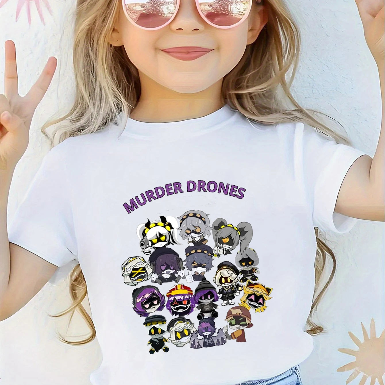Children's Clothing Murder Drones Uzi And N Graphic T-shirts Boys Girls Summer Casual Short Sleeve Tees Cartoon O-Neck T Shirt