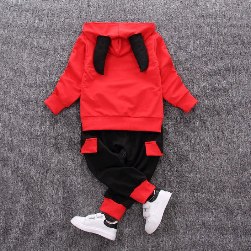 Toddler Baby Boys girl Clothes Set spring autumn corduroy Cartoon Clothing Sets Boys Hoodies Jacket And Pants Kids Suit 0-5Y