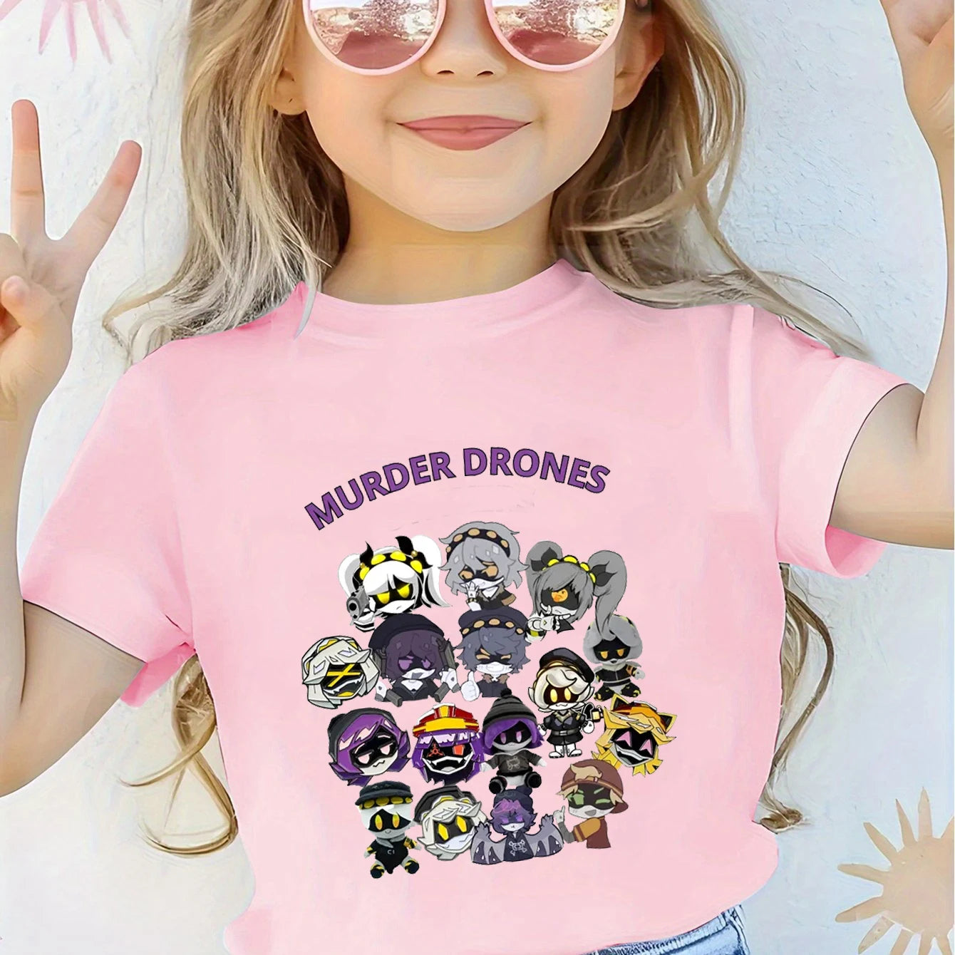 Children's Clothing Murder Drones Uzi And N Graphic T-shirts Boys Girls Summer Casual Short Sleeve Tees Cartoon O-Neck T Shirt