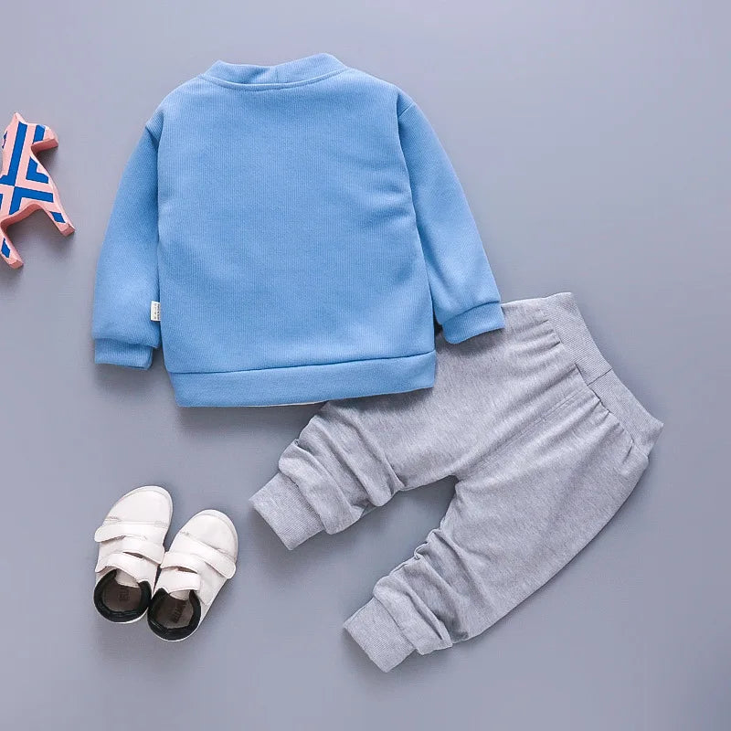Toddler Baby Boys girl Clothes Set spring autumn corduroy Cartoon Clothing Sets Boys Hoodies Jacket And Pants Kids Suit 0-5Y