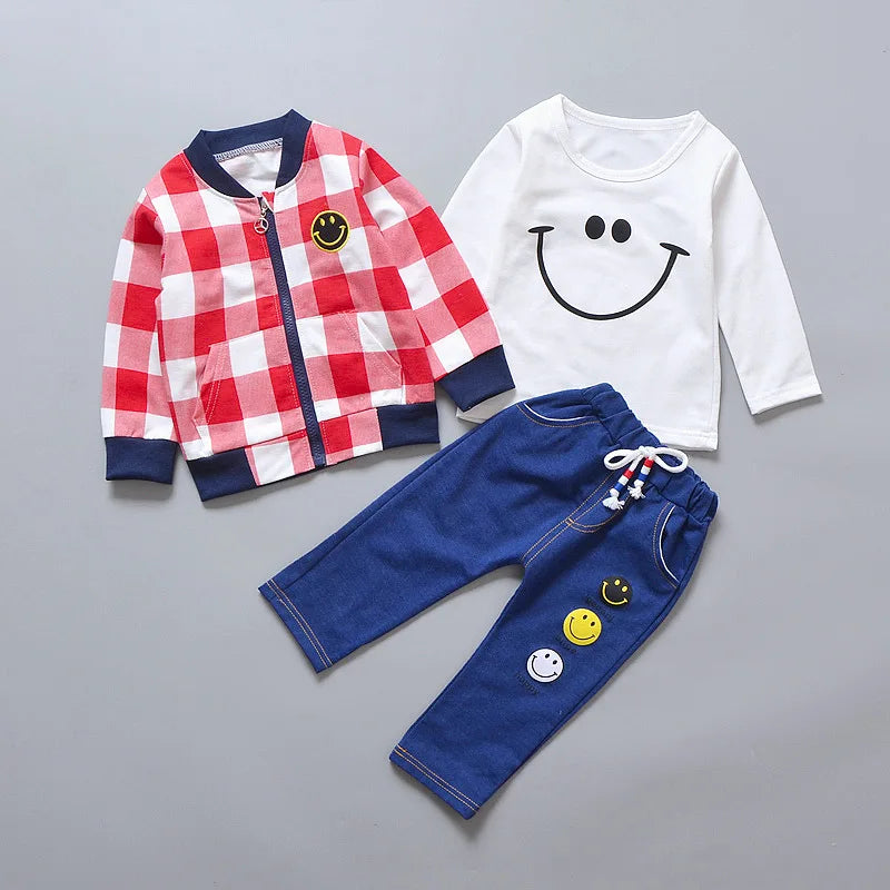 Toddler Baby Boys girl Clothes Set spring autumn corduroy Cartoon Clothing Sets Boys Hoodies Jacket And Pants Kids Suit 0-5Y