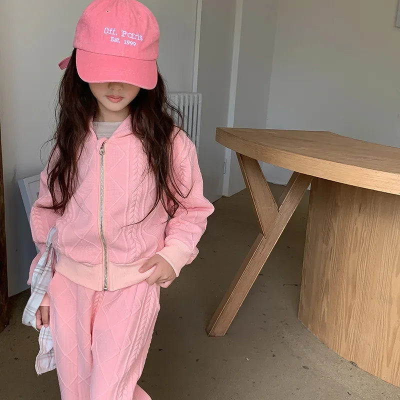 Children's Clothing Sets Long Sleeved Hooded Top + Flared Pants 2pcs Girl Clothes Kids Boutique Clothes 2 To 8 Years