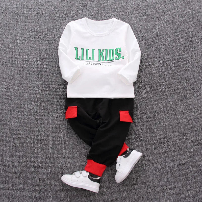 Toddler Baby Boys girl Clothes Set spring autumn corduroy Cartoon Clothing Sets Boys Hoodies Jacket And Pants Kids Suit 0-5Y