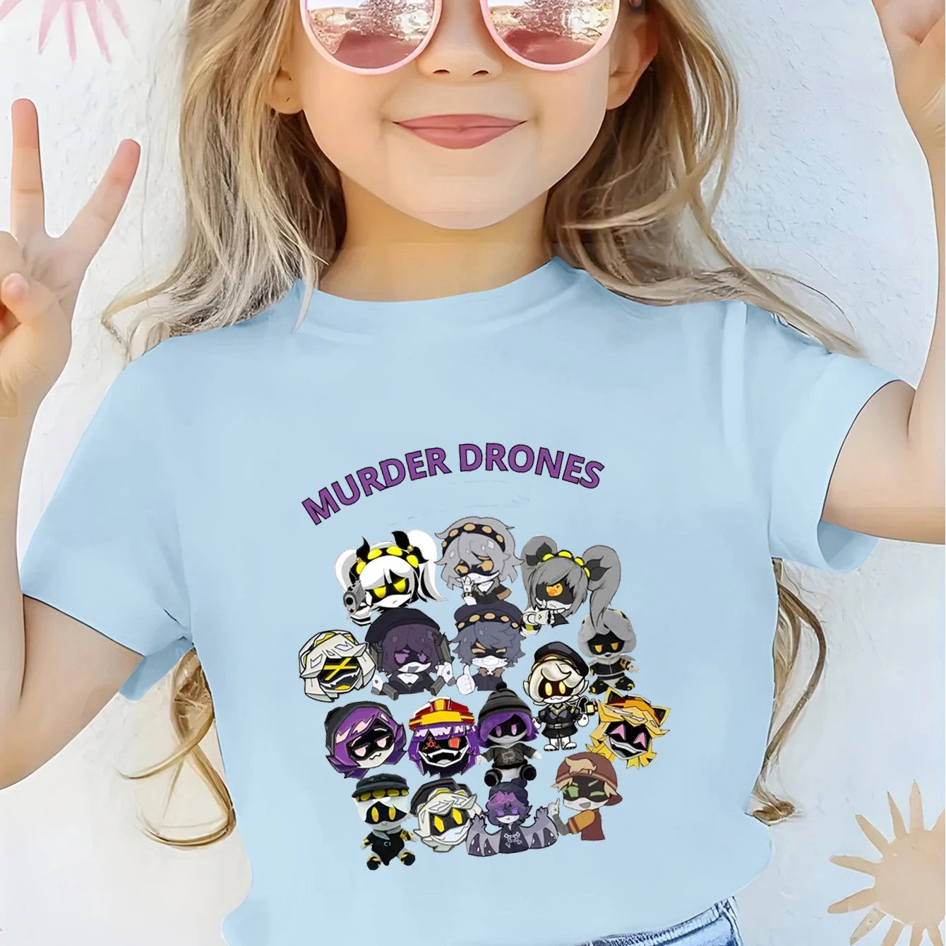 Children's Clothing Murder Drones Uzi And N Graphic T-shirts Boys Girls Summer Casual Short Sleeve Tees Cartoon O-Neck T Shirt
