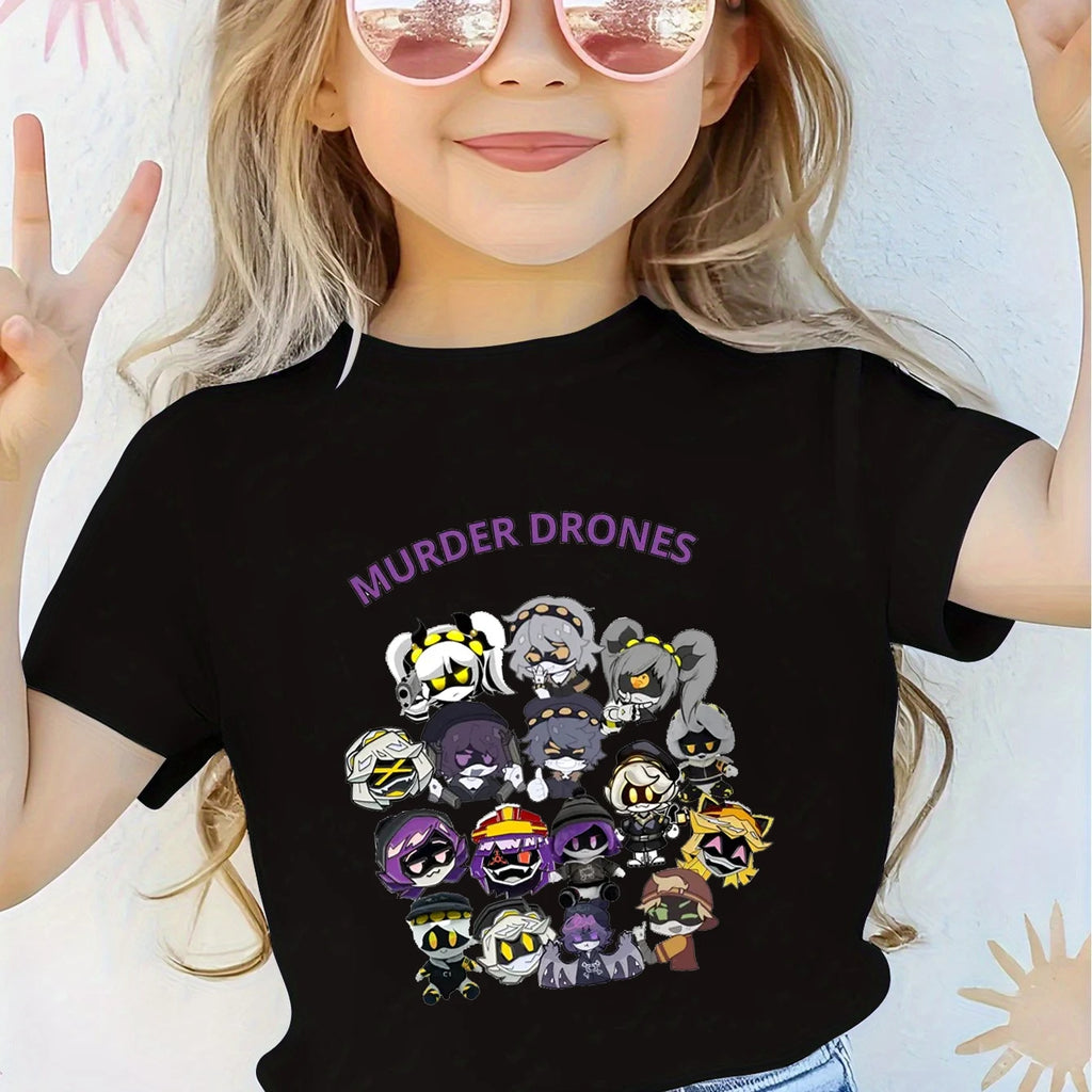 Children's Clothing Murder Drones Uzi And N Graphic T-shirts Boys Girls Summer Casual Short Sleeve Tees Cartoon O-Neck T Shirt