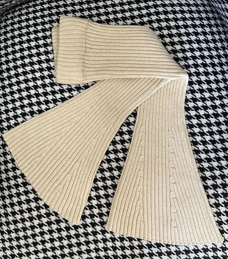 Children Clothing 2023 New Spring and Autumn Pants Girl Knitted Bell Bottoms Korean Style Baby Solid Color Wool Elastic Leggings