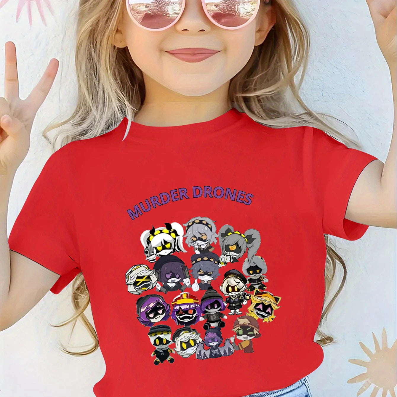 Children's Clothing Murder Drones Uzi And N Graphic T-shirts Boys Girls Summer Casual Short Sleeve Tees Cartoon O-Neck T Shirt