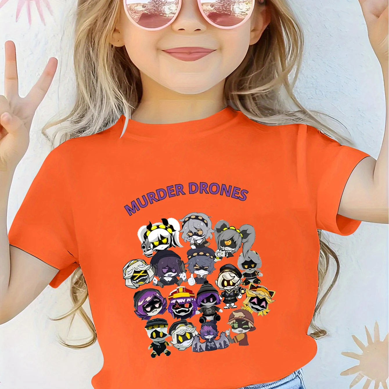 Children's Clothing Murder Drones Uzi And N Graphic T-shirts Boys Girls Summer Casual Short Sleeve Tees Cartoon O-Neck T Shirt