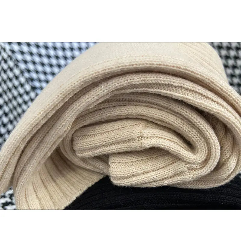 Children Clothing 2023 New Spring and Autumn Pants Girl Knitted Bell Bottoms Korean Style Baby Solid Color Wool Elastic Leggings