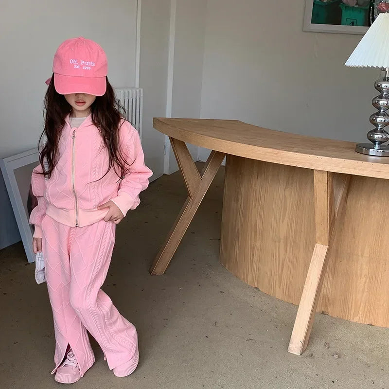 Children's Clothing Sets Long Sleeved Hooded Top + Flared Pants 2pcs Girl Clothes Kids Boutique Clothes 2 To 8 Years